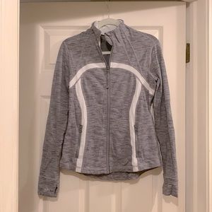 Lululemon Gray and White Zip Up 10